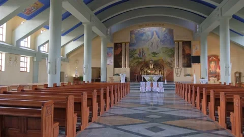Large Catholic church. Stock Footage 132245607