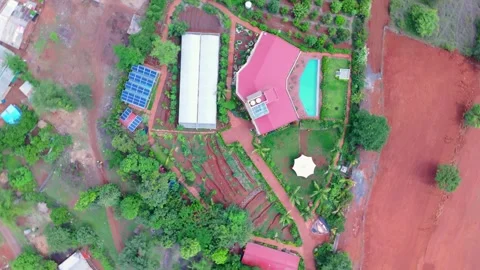 Large chalet with swimming pool Stock Footage 280466738