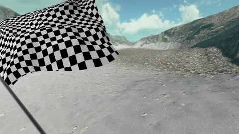 Large checkered flag Illustrazione stock