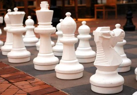 Large chess pieces Stock Photos