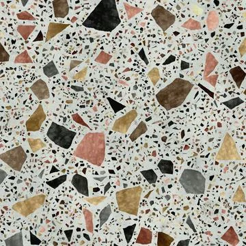 Large Chip Terrazzo Texture In Earth Tones Stock Photos