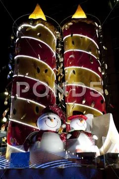 Large christmas lights Stock Photos
