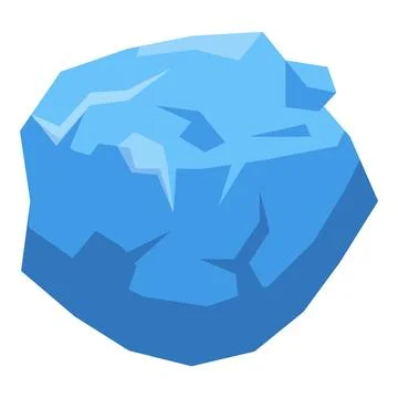 Large chunk of ice floating in ocean, climate change concept Illustrazione stock