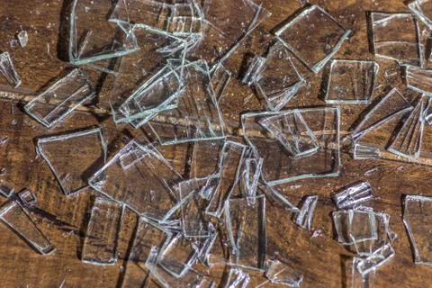 Large chunks of glass Stock Photos