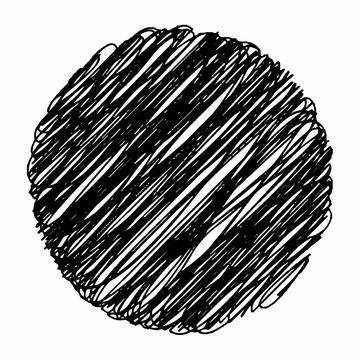Large Circle Black On White Background. Stock-Illustration