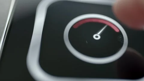 Large Circular Red Performance Control Or Gauge 4K Stock Footage 341858303