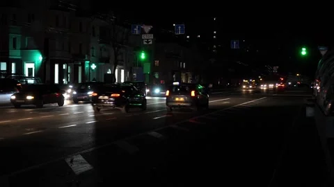  large city intersection at rush hour with the street lights turned off Stock Footage 221227890