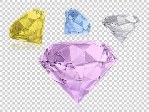 Large Clear Diamond. transparent background イラスト素材
