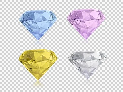 Large Clear Diamond. transparent background 스톡 일러스트