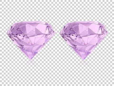 Large Clear Diamond. transparent background 스톡 일러스트