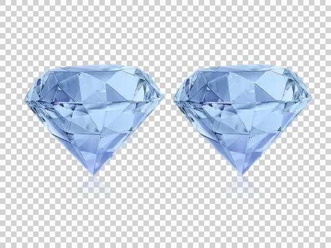Large Clear Diamond. transparent background 스톡 일러스트