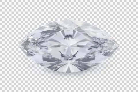Large Clear Diamond. transparent background 스톡 일러스트
