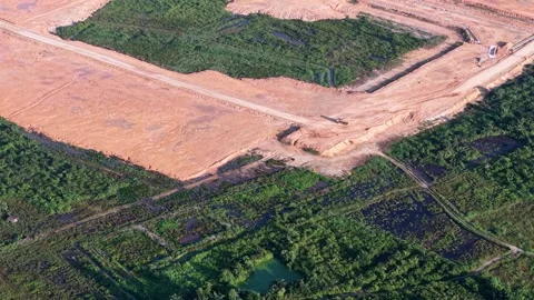 A large cleared construction site 库存影片 340862009