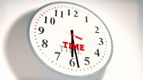 A large clock mounted to the side Stock Footage 155227355