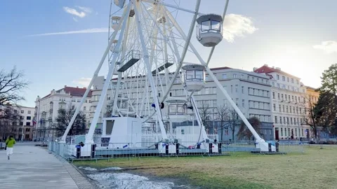 Large Closed Carousel In Daylight Stock Footage 263809781