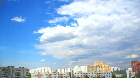 A large cloud covered the sky Stock Footage 54524174