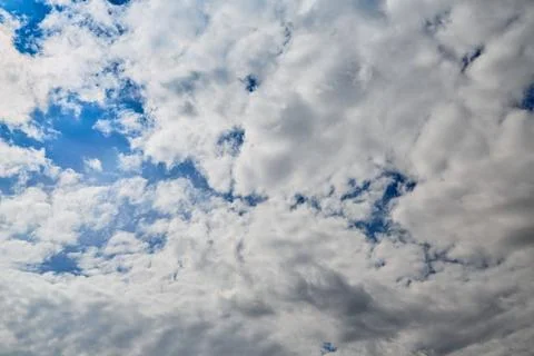 Large cloud formations in the sky, sky within the clouds Stock Photos