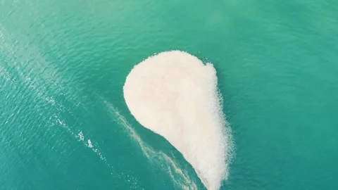 A large cloud of water pollution in the water of the Mediterranean Sea Video stock 291804308
