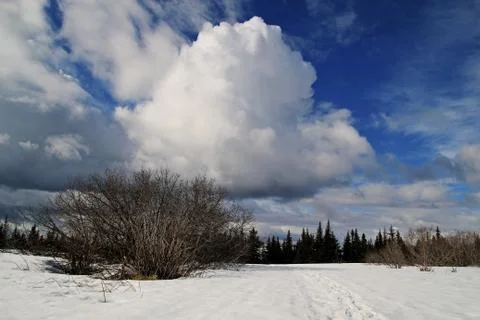Large cloud in winter Stock Photos