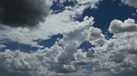 Large Clouds Time Lapse Video stock 11345023