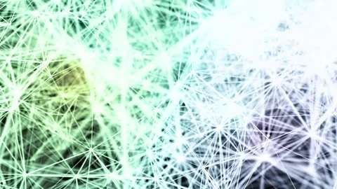 A large cluster of Plexus compounds with colored spots on a black screen. Stock Footage 274738870