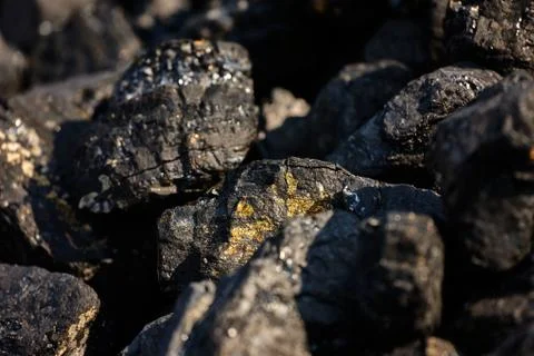 Large coal lumps Stock Photos