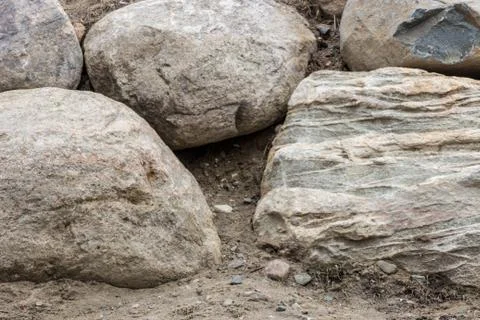 Large cobblestones, background Stock Photos