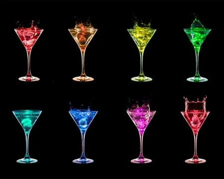 Large cocktail collection Stock Photos