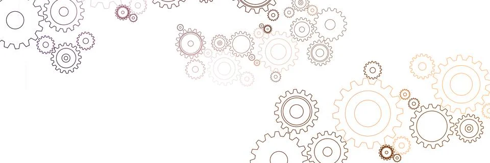 Large cog wheels on the headline background Illustrazione stock