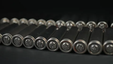 Large collection of AA batteries used in remote controls and computers lapt.. Stock Footage 331678131