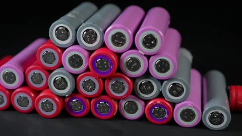 Large collection of AA batteries used in remote controls and computers lapt.. Stock Footage 331678290