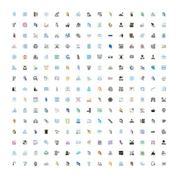 Large collection of diverse computer application icons Illustration