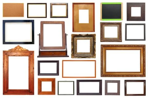 Large collection of frames Stock Photos