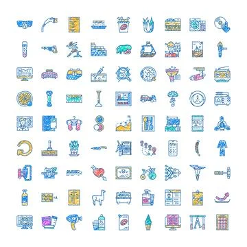 Large collection of hand drawn doodle icons and symbols Ilustración de archivo
