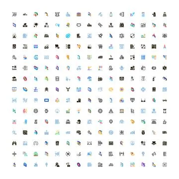 Large collection of web application interface icons Stock Illustration