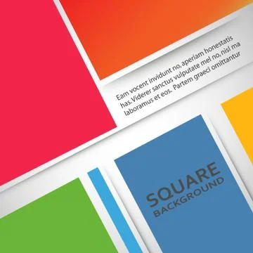Large colored boxes with blank space for text Stock Illustration