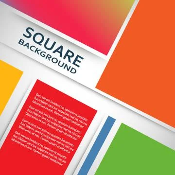 Large colored boxes with blank space for text Stock Illustration