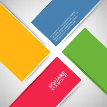 Large colored boxes with blank space for text Stock Illustration