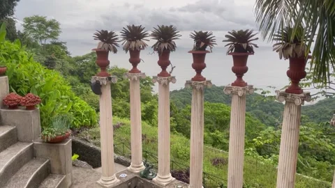 Large columns over a mountain range in Costa Rica Vídeos de archivo 180519486