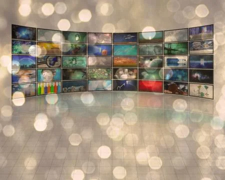 Large composite video screeens Stock Photos