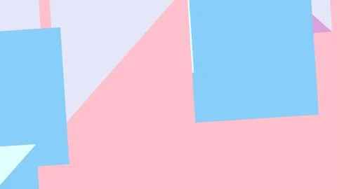 A large composition of pastel pink, blue, and lavender geometric shapes layer 库存插图