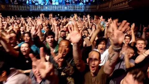 LARGE CONCERT CROWD Stock Footage 82212583