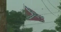 Large Confederate Battle Flag HD Footage