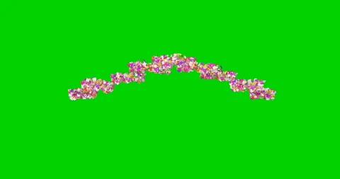 Large confetti soar up and fall down on a green background. Stock Footage 118083566