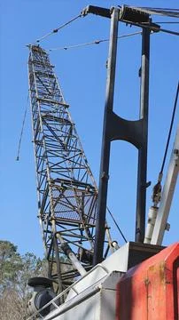 Large Construction Crane Boom And Support Stock Photos