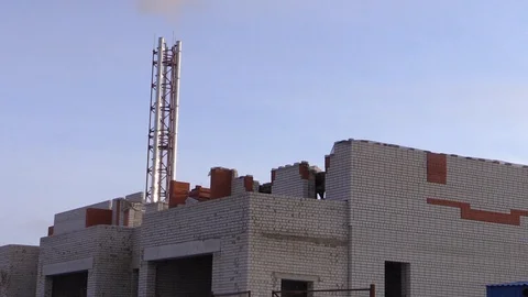 Large construction crane Stock Footage 85785507