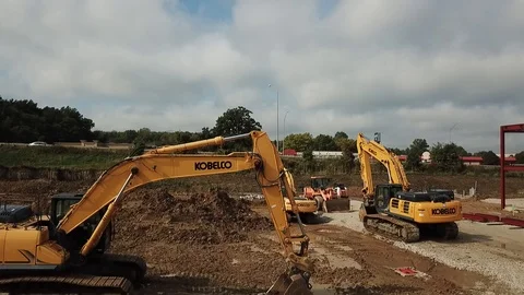 Large Construction Equipment Stock Footage 100306849