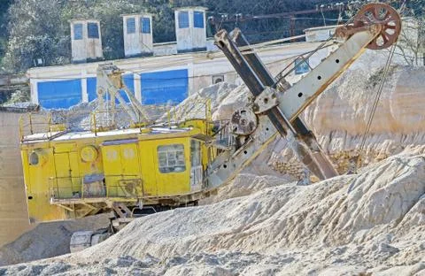 Large construction excavator Foto stock