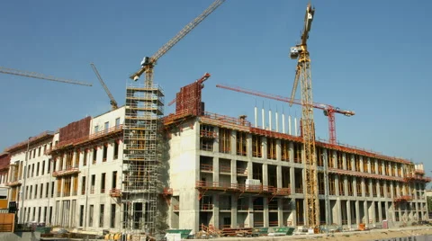 Large construction site in Berlin Vídeo Stock 45060668