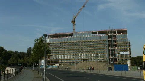 Large construction site in Berlin Stock Footage 45167713